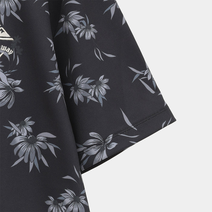 【QUIKSILVER X Callaway】CWQS COASTAL FLORAL POLO SS花柄プリント半袖シャツ