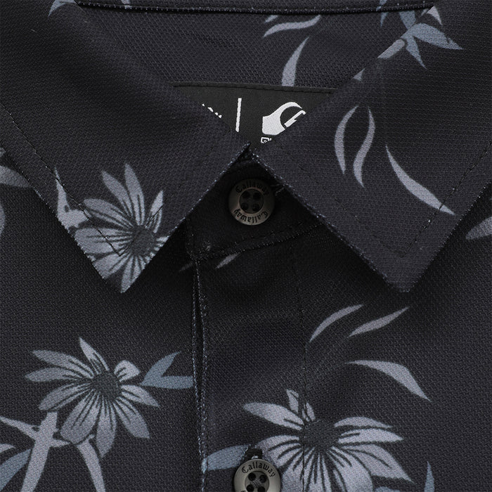 【QUIKSILVER X Callaway】CWQS COASTAL FLORAL POLO SS花柄プリント半袖シャツ
