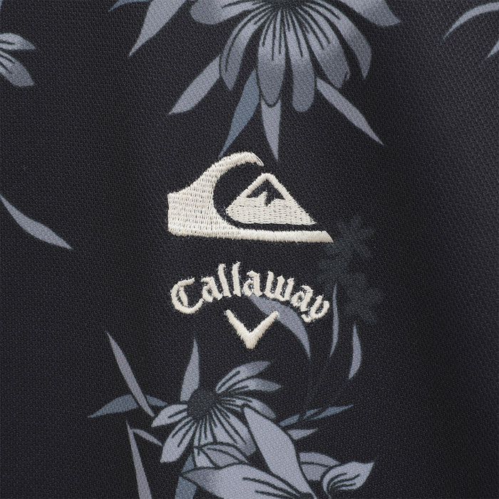 【QUIKSILVER X Callaway】CWQS COASTAL FLORAL POLO SS花柄プリント半袖シャツ