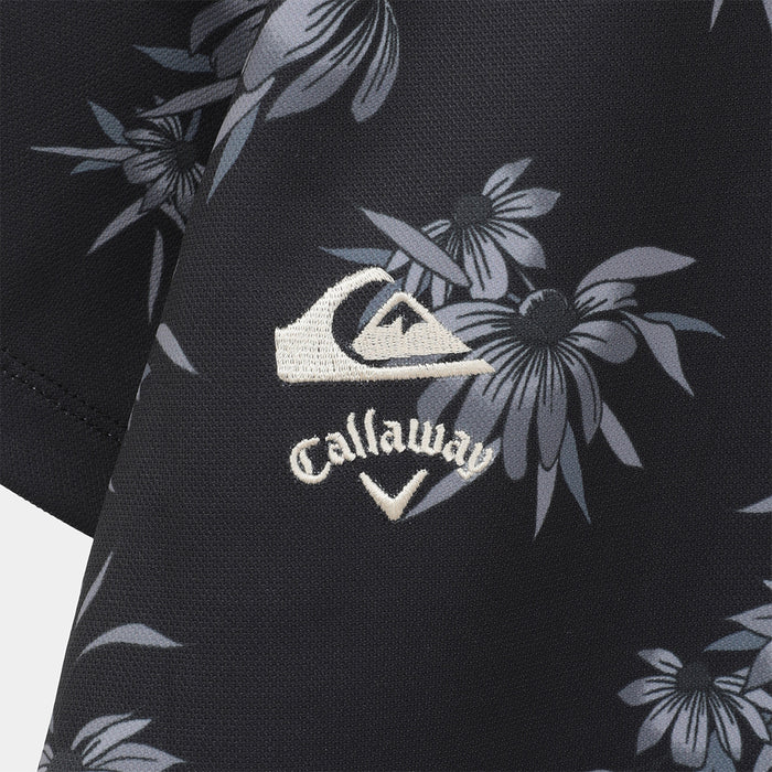 【QUIKSILVER X Callaway】CWQS COASTAL FLORAL POLO SS花柄プリント半袖シャツ