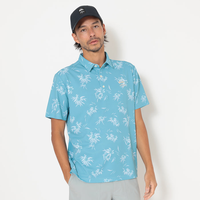 【QUIKSILVER X Callaway】CWQS COASTAL FLORAL POLO SS花柄プリント半袖シャツ