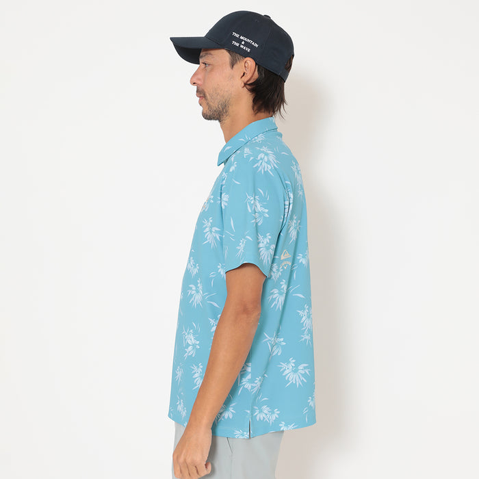 【QUIKSILVER X Callaway】CWQS COASTAL FLORAL POLO SS花柄プリント半袖シャツ