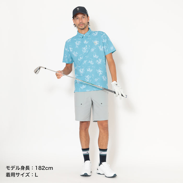 【QUIKSILVER X Callaway】CWQS COASTAL FLORAL POLO SS花柄プリント半袖シャツ