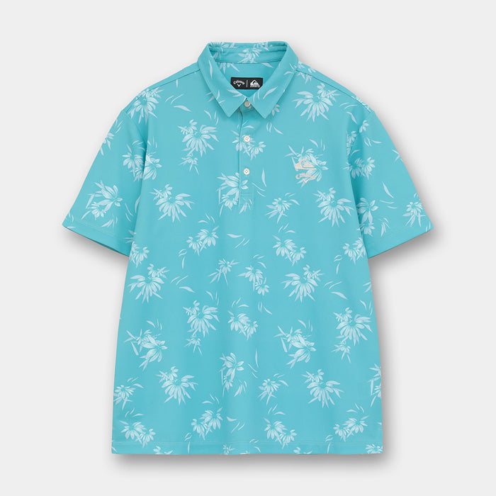 【QUIKSILVER X Callaway】CWQS COASTAL FLORAL POLO SS花柄プリント半袖シャツ