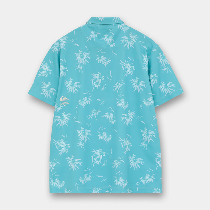 【QUIKSILVER X Callaway】CWQS COASTAL FLORAL POLO SS花柄プリント半袖シャツ
