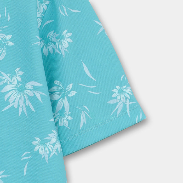【QUIKSILVER X Callaway】CWQS COASTAL FLORAL POLO SS花柄プリント半袖シャツ