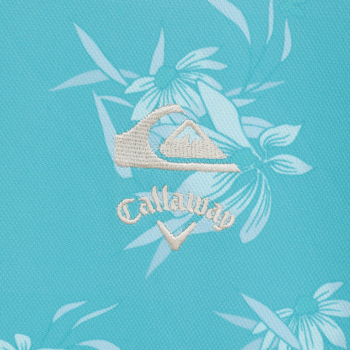 【QUIKSILVER X Callaway】CWQS COASTAL FLORAL POLO SS花柄プリント半袖シャツ