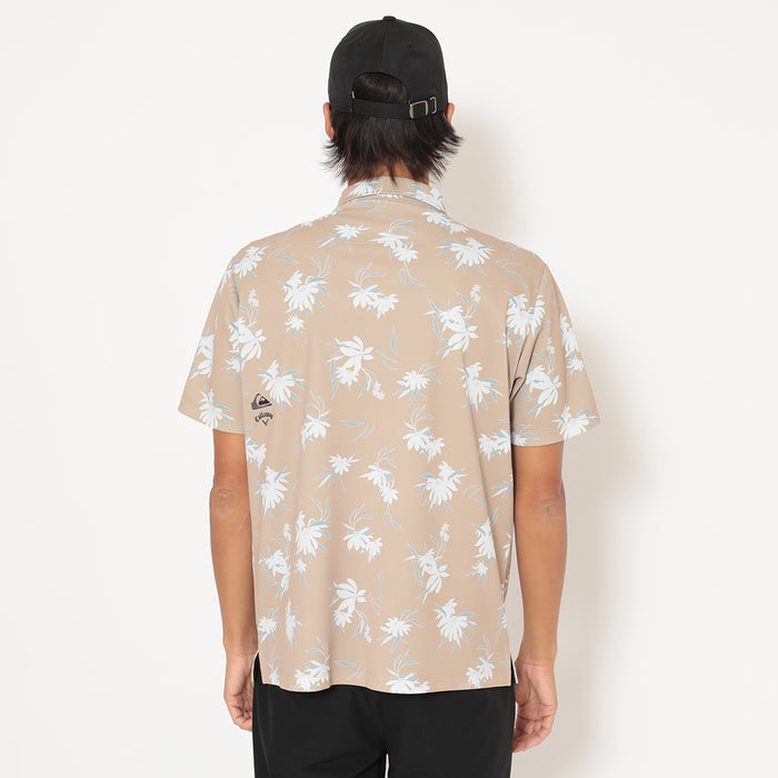 【QUIKSILVER X Callaway】CWQS COASTAL FLORAL POLO SS花柄プリント半袖シャツ