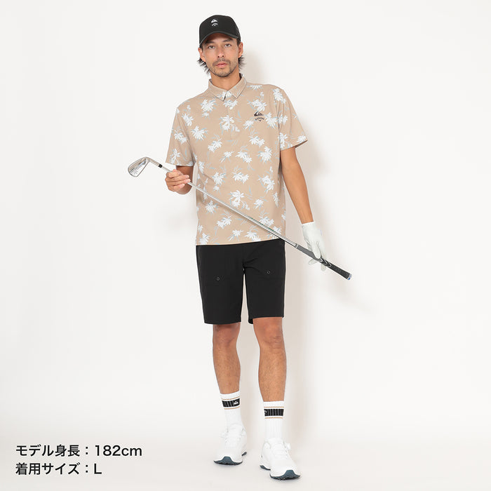 【QUIKSILVER X Callaway】CWQS COASTAL FLORAL POLO SS花柄プリント半袖シャツ