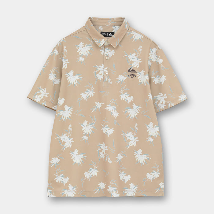 【QUIKSILVER X Callaway】CWQS COASTAL FLORAL POLO SS花柄プリント半袖シャツ