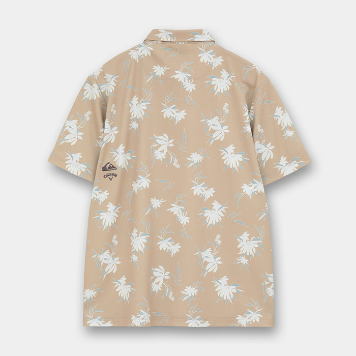 【QUIKSILVER X Callaway】CWQS COASTAL FLORAL POLO SS花柄プリント半袖シャツ