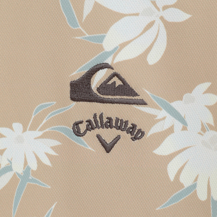 【QUIKSILVER X Callaway】CWQS COASTAL FLORAL POLO SS花柄プリント半袖シャツ