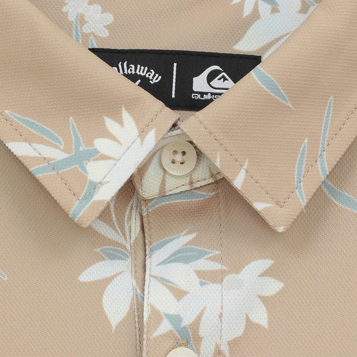 【QUIKSILVER X Callaway】CWQS COASTAL FLORAL POLO SS花柄プリント半袖シャツ
