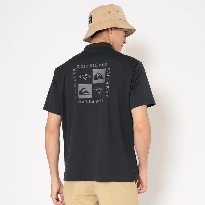 【QUIKSILVER X Callaway】CWQS MOCK NECK STバックロゴ半袖モックネック