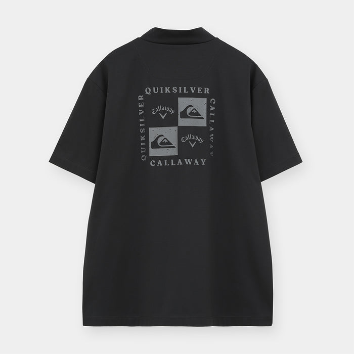 【QUIKSILVER X Callaway】CWQS MOCK NECK STバックロゴ半袖モックネック