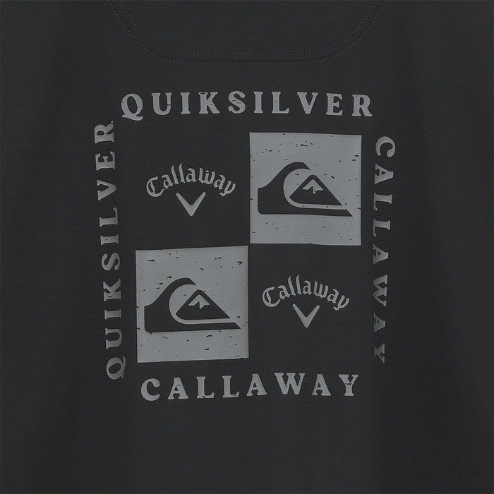【QUIKSILVER X Callaway】CWQS MOCK NECK STバックロゴ半袖モックネック