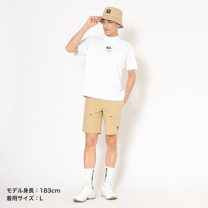【QUIKSILVER X Callaway】CWQS MOCK NECK STバックロゴ半袖モックネック