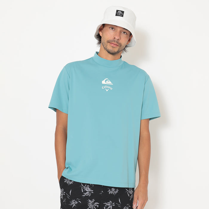 【QUIKSILVER X Callaway】CWQS MOCK NECK STバックロゴ半袖モックネック