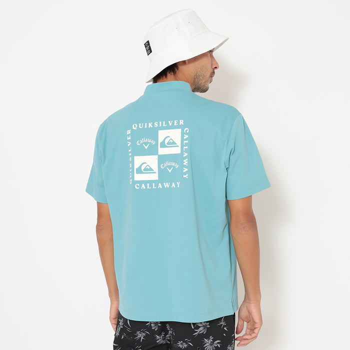 【QUIKSILVER X Callaway】CWQS MOCK NECK STバックロゴ半袖モックネック