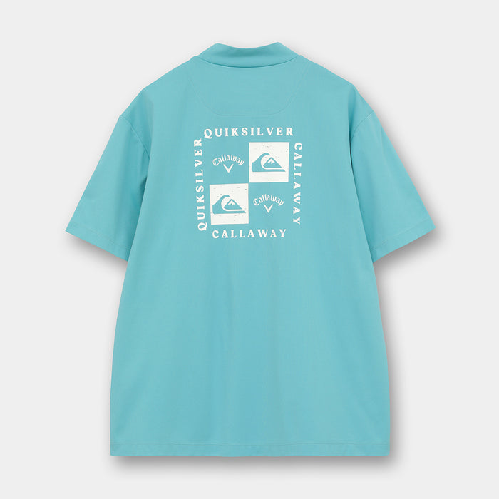 【QUIKSILVER X Callaway】CWQS MOCK NECK STバックロゴ半袖モックネック