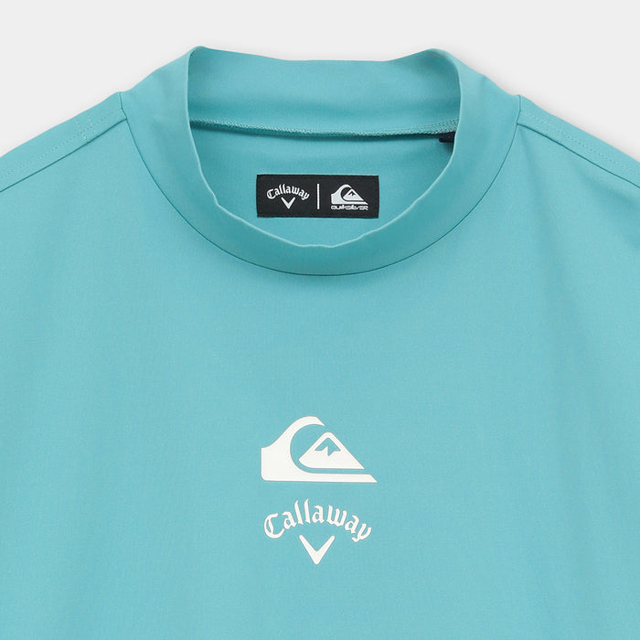 【QUIKSILVER X Callaway】CWQS MOCK NECK STバックロゴ半袖モックネック