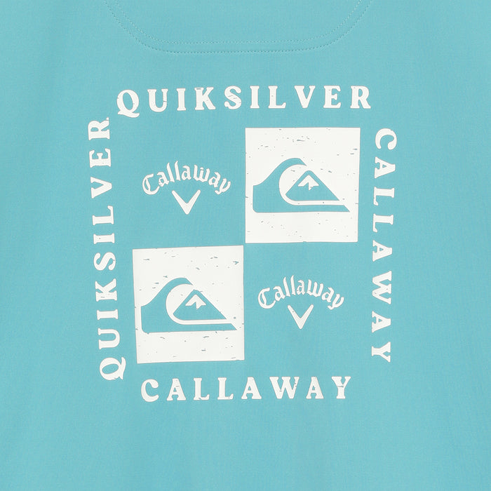 【QUIKSILVER X Callaway】CWQS MOCK NECK STバックロゴ半袖モックネック