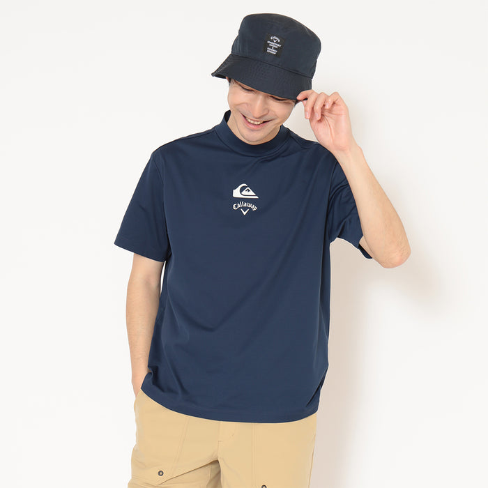 【QUIKSILVER X Callaway】CWQS MOCK NECK STバックロゴ半袖モックネック