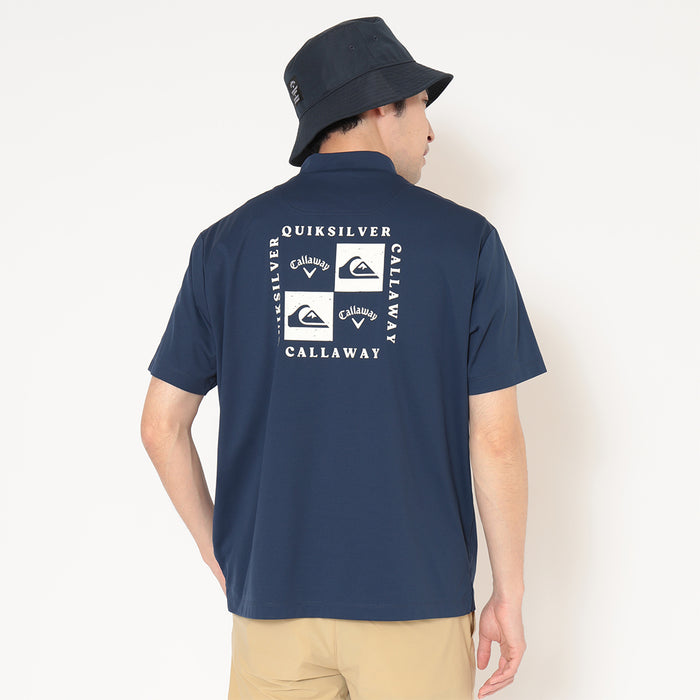 【QUIKSILVER X Callaway】CWQS MOCK NECK STバックロゴ半袖モックネック