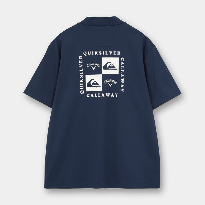 【QUIKSILVER X Callaway】CWQS MOCK NECK STバックロゴ半袖モックネック
