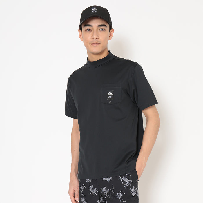 【QUIKSILVER X Callaway】CWQS MOCK NECK POCKET STバックロゴ半袖モックネック