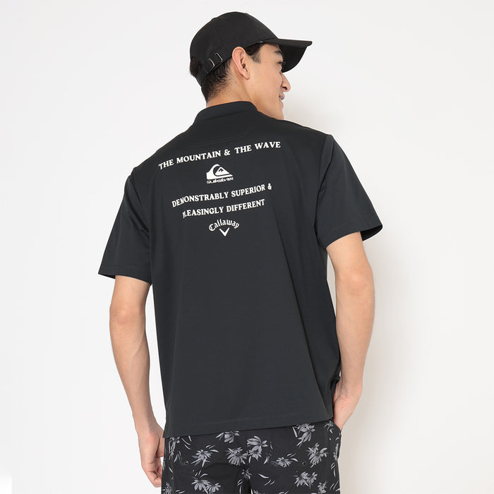 【QUIKSILVER X Callaway】CWQS MOCK NECK POCKET STバックロゴ半袖モックネック