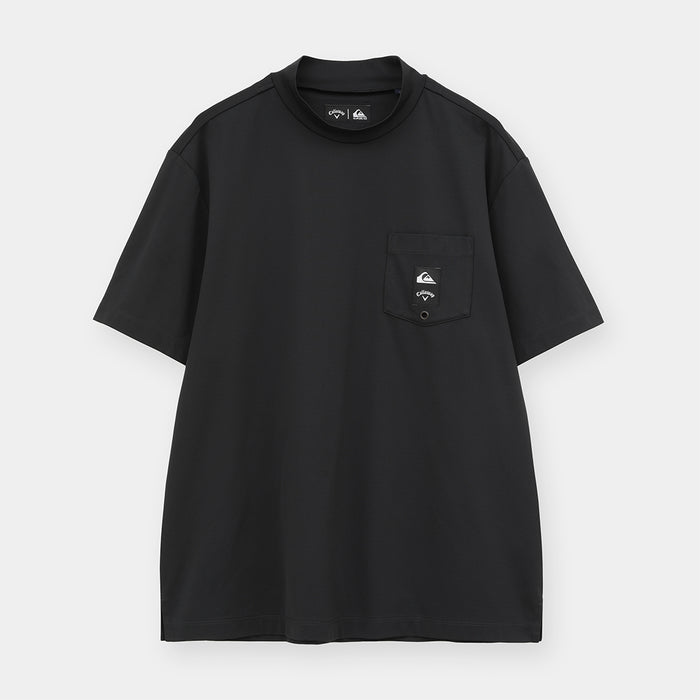 【QUIKSILVER X Callaway】CWQS MOCK NECK POCKET STバックロゴ半袖モックネック