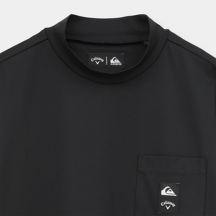 【QUIKSILVER X Callaway】CWQS MOCK NECK POCKET STバックロゴ半袖モックネック