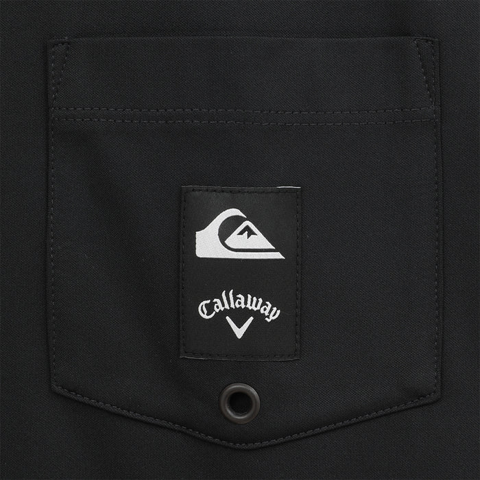 【QUIKSILVER X Callaway】CWQS MOCK NECK POCKET STバックロゴ半袖モックネック