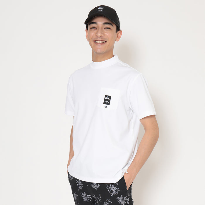 【QUIKSILVER X Callaway】CWQS MOCK NECK POCKET STバックロゴ半袖モックネック