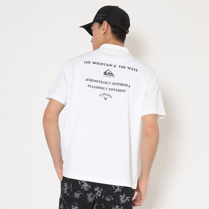 【QUIKSILVER X Callaway】CWQS MOCK NECK POCKET STバックロゴ半袖モックネック