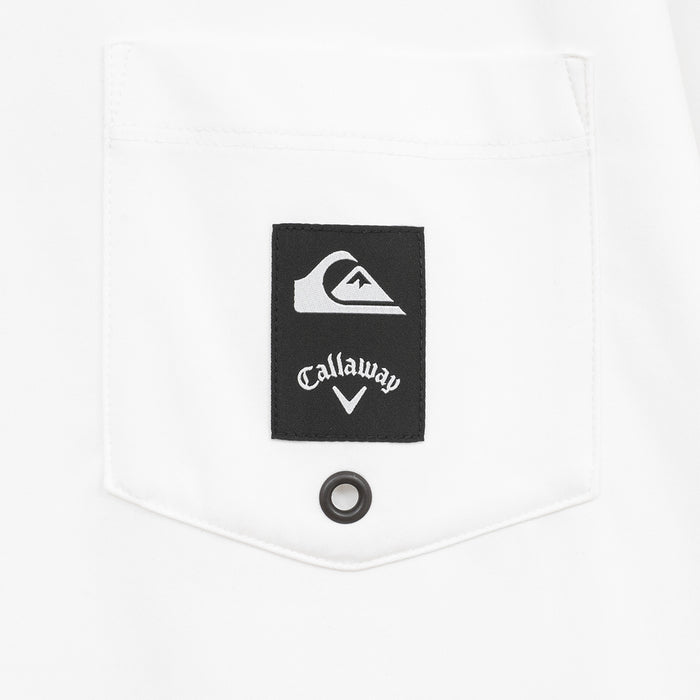 【QUIKSILVER X Callaway】CWQS MOCK NECK POCKET STバックロゴ半袖モックネック