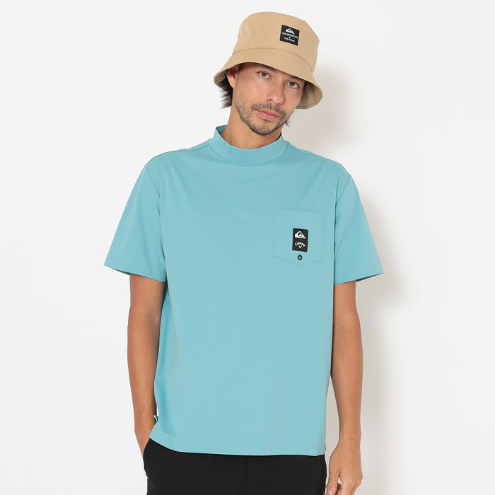 【QUIKSILVER X Callaway】CWQS MOCK NECK POCKET STバックロゴ半袖モックネック