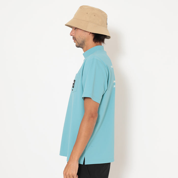 【QUIKSILVER X Callaway】CWQS MOCK NECK POCKET STバックロゴ半袖モックネック