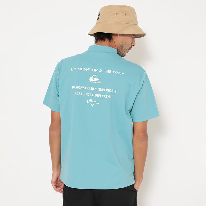 【QUIKSILVER X Callaway】CWQS MOCK NECK POCKET STバックロゴ半袖モックネック