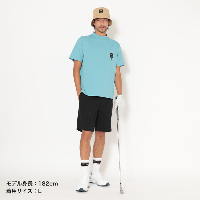 【QUIKSILVER X Callaway】CWQS MOCK NECK POCKET STバックロゴ半袖モックネック