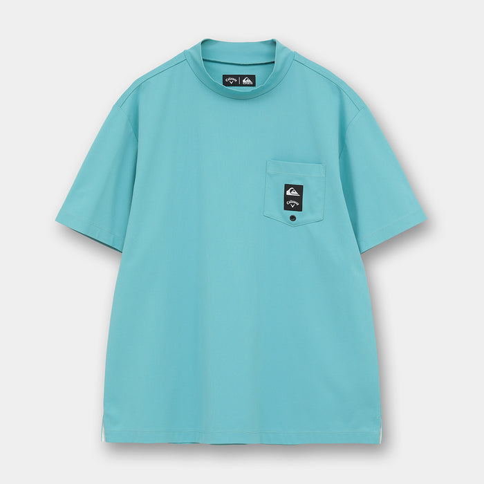 【QUIKSILVER X Callaway】CWQS MOCK NECK POCKET STバックロゴ半袖モックネック