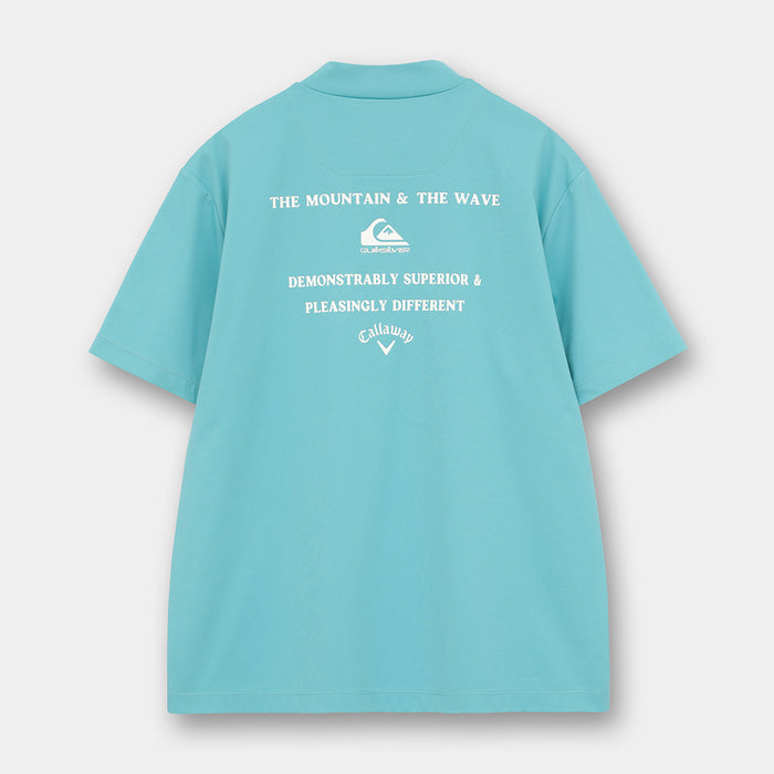 【QUIKSILVER X Callaway】CWQS MOCK NECK POCKET STバックロゴ半袖モックネック