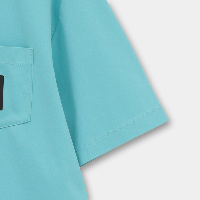 【QUIKSILVER X Callaway】CWQS MOCK NECK POCKET STバックロゴ半袖モックネック