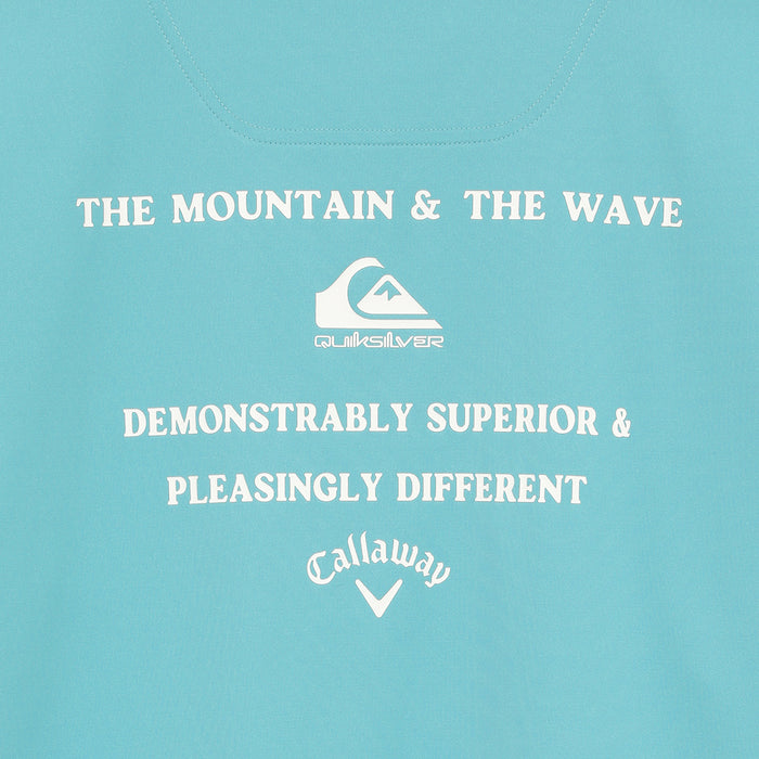 【QUIKSILVER X Callaway】CWQS MOCK NECK POCKET STバックロゴ半袖モックネック
