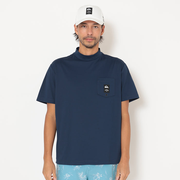【QUIKSILVER X Callaway】CWQS MOCK NECK POCKET STバックロゴ半袖モックネック