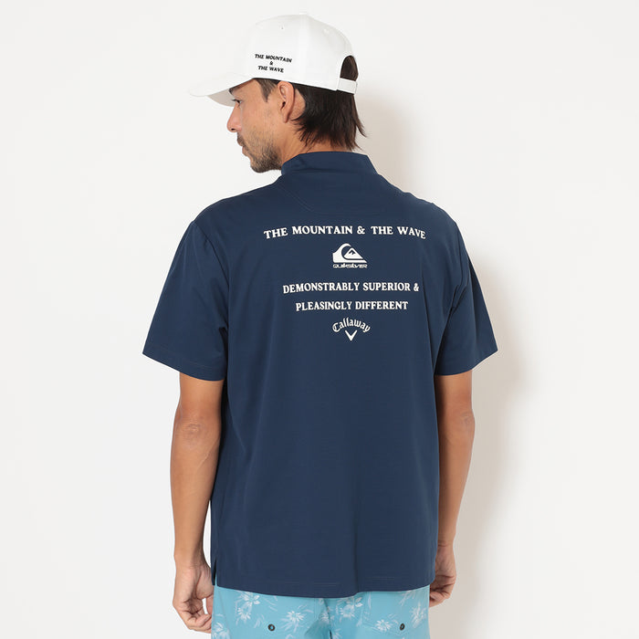 【QUIKSILVER X Callaway】CWQS MOCK NECK POCKET STバックロゴ半袖モックネック