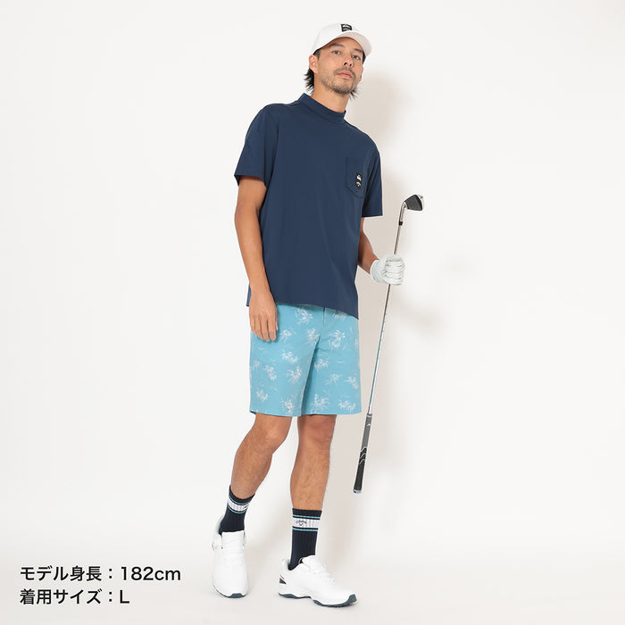 【QUIKSILVER X Callaway】CWQS MOCK NECK POCKET STバックロゴ半袖モックネック