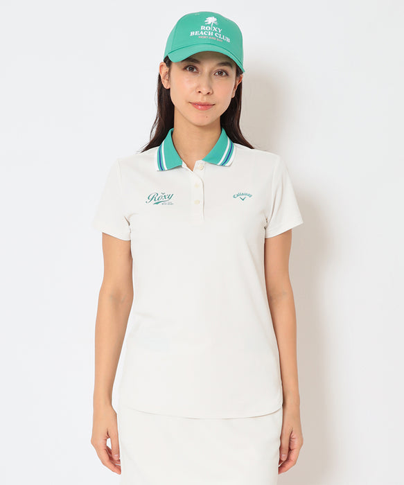 【Callaway×ROXY】S/S FITTED POLO カノコポロシャツ 【2026年夏モデル】