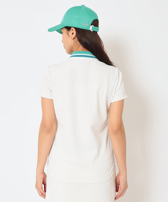 【Callaway×ROXY】S/S FITTED POLO カノコポロシャツ 【2026年夏モデル】
